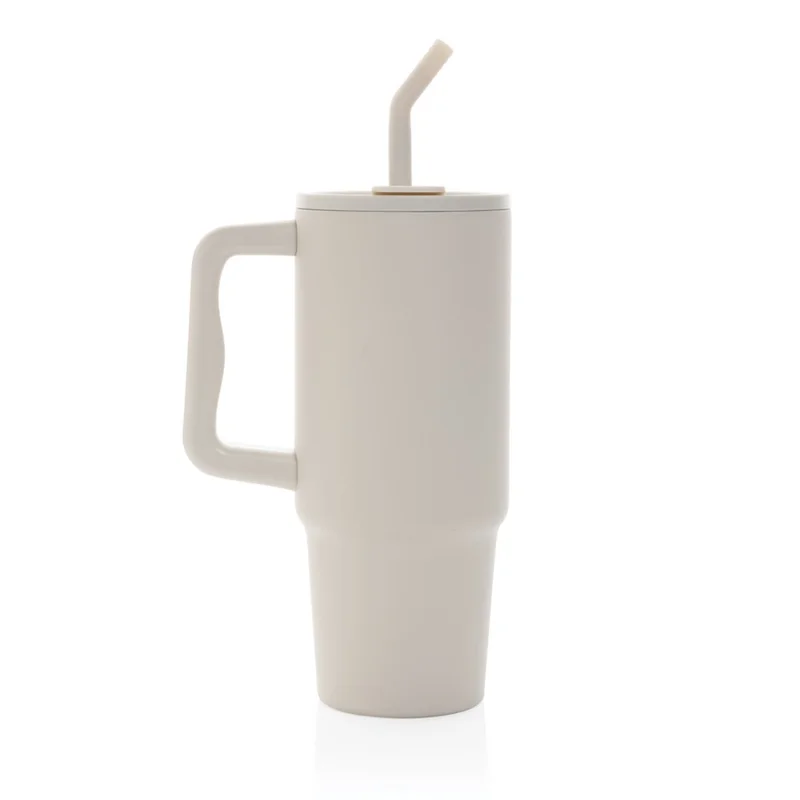 Thermal mug Embrace, metal, with lid, 900 ml, beige