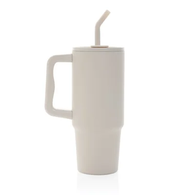 Thermal mug Embrace, metal, with lid, 900 ml, beige
