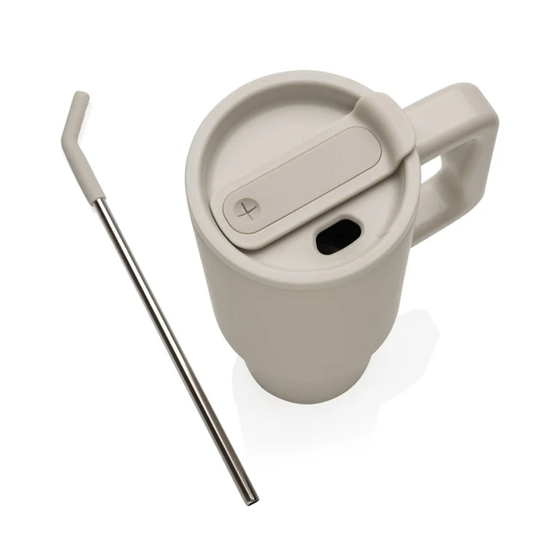 Thermal mug Embrace, metal, with lid, 900 ml, beige