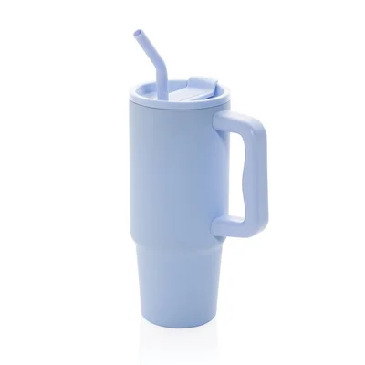 Thermal mug Embrace, metal, with lid, 900 ml, light blue