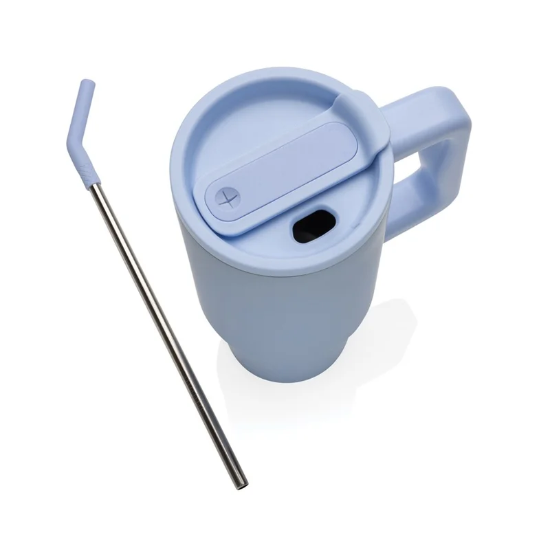 Thermal mug Embrace, metal, with lid, 900 ml, light blue