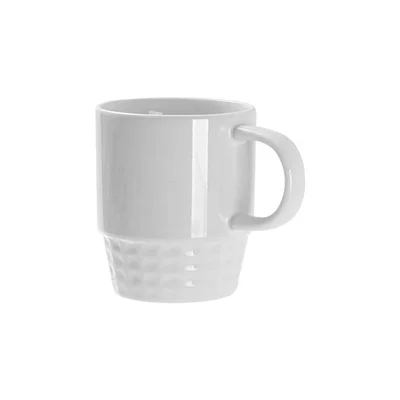 BESTSUB Stacking Ceramic Mug with Handle, 300 ml, white
