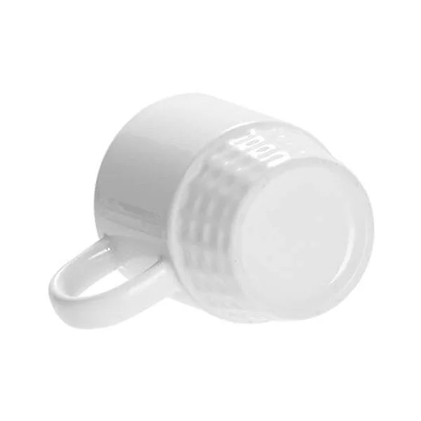 BESTSUB Stacking Ceramic Mug with Handle, 300 ml, white