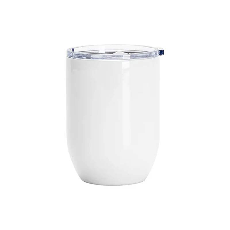 BESTSUB Stainless Steel Wine Cup with Lid, 450 ml, white