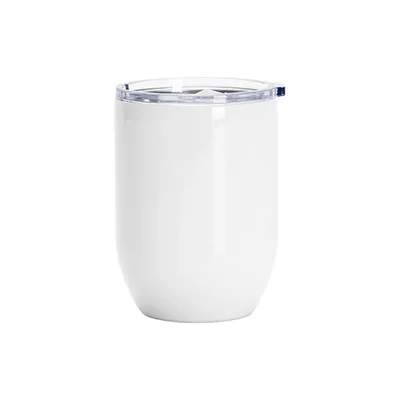 BESTSUB Stainless Steel Wine Cup with Lid, 450 ml, white