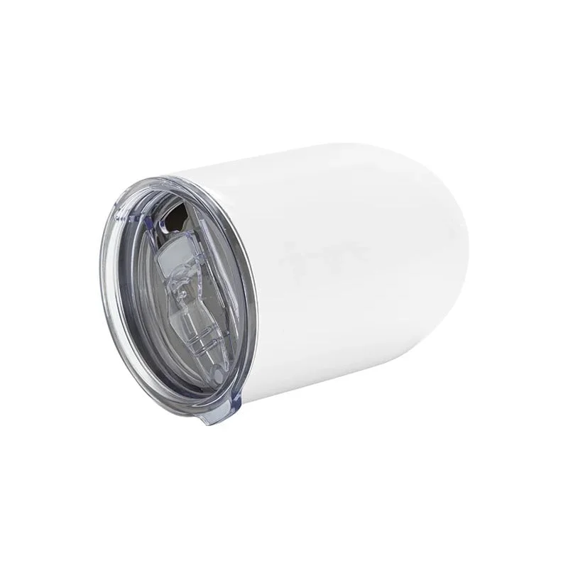 BESTSUB Stainless Steel Wine Cup with Lid, 450 ml, white