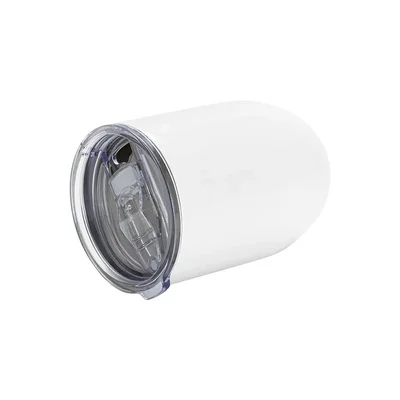 BESTSUB Stainless Steel Wine Cup with Lid, 450 ml, white