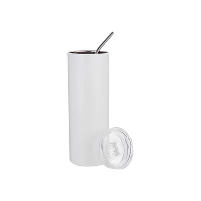 BESTSUB Travel Cup with Straw, 600 ml, white
