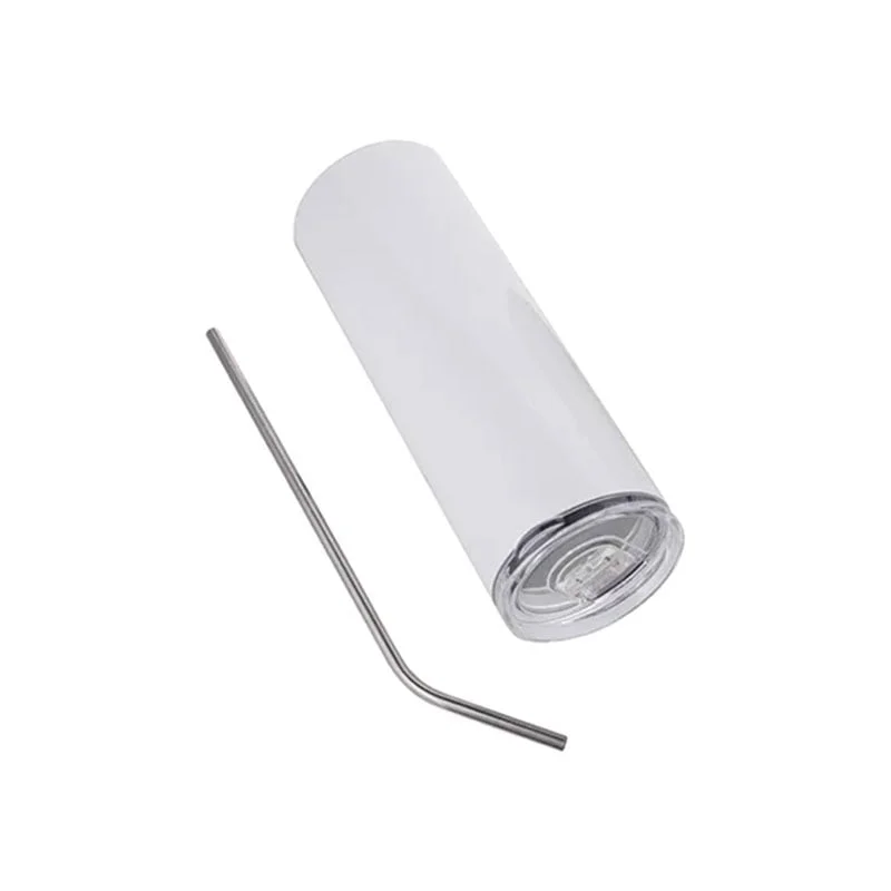 BESTSUB Travel Cup with Straw, 600 ml, white