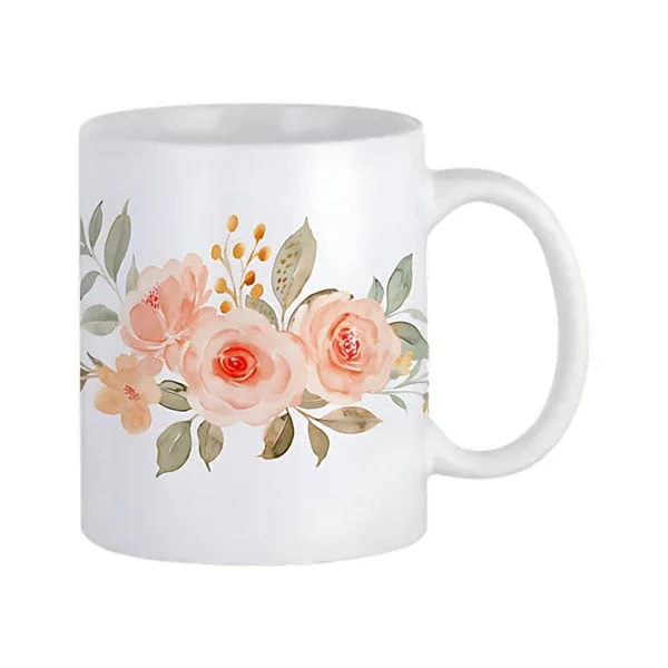 BESTSUB Ceramic Mug with Handle in Box, 330 ml, white