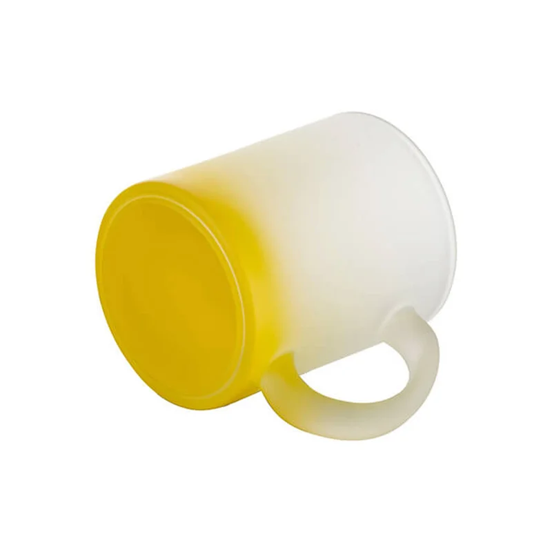 BESTSUB Чаша за сублимация Frosted, жълта, 330ml, с печат