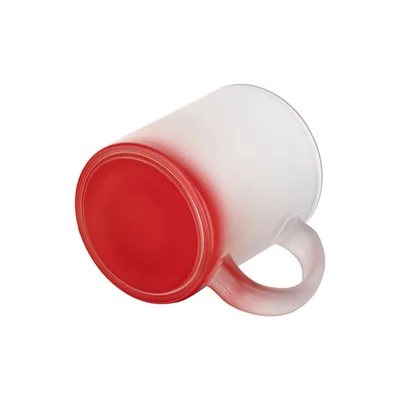 BESTSUB Чаша за сублимация Frosted, червена, 330ml, с печат