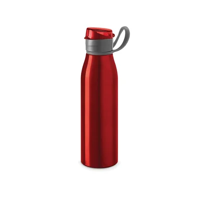 Hi!dea Бутилка Korver, спортна, метална, 650 ml, червена