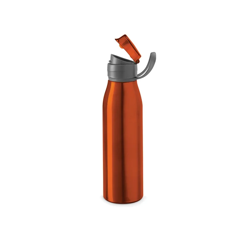 Hi!dea Бутилка Korver, спортна, метална, 650 ml, оранжева