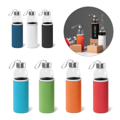 Raise Bottle, glass, with white sleeve, 520 ml