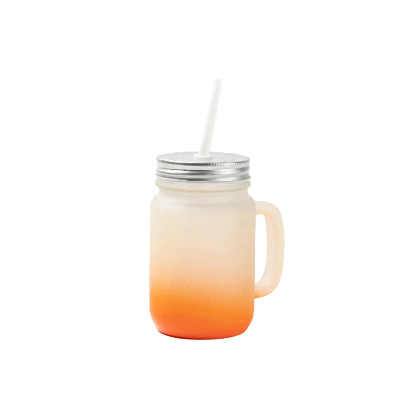 BESTSUB Sublimation jar Frosted, orange, 350 ml