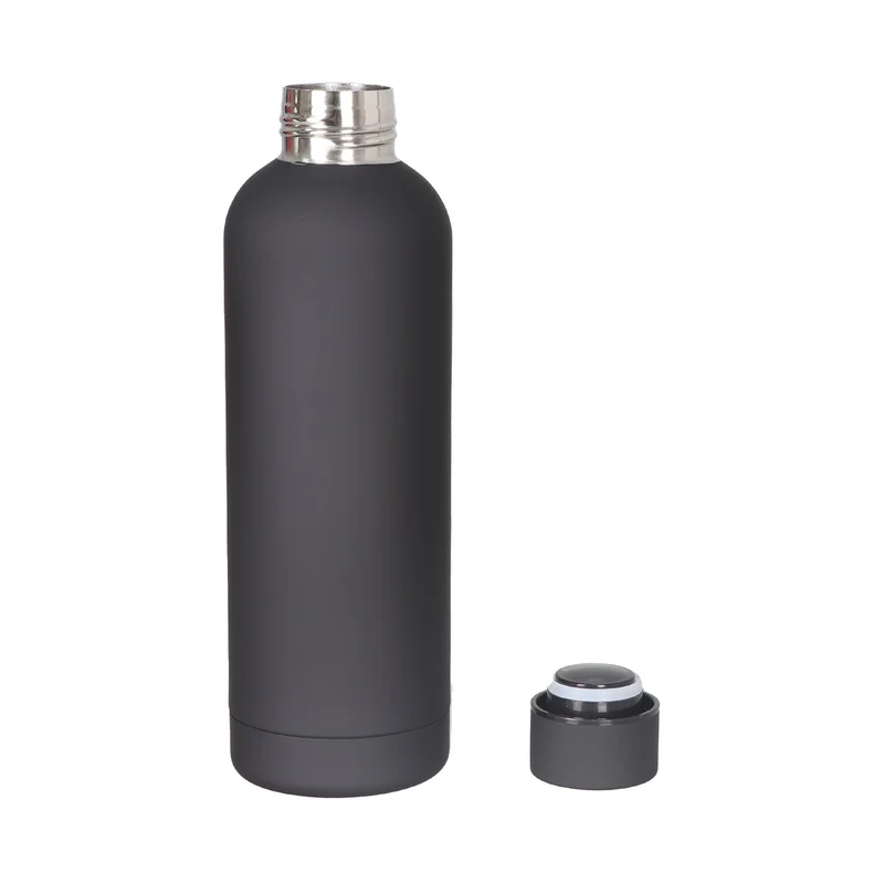 Office 1 Бутилка Top, метална, 6.5 х 24 cm, черна, 500 ml