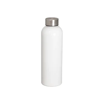 BESTSUB Sports Aluminum Bottle with Silver Cap, 700 ml, white