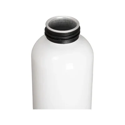 BESTSUB Sports Aluminum Bottle with Silver Cap, 700 ml, white