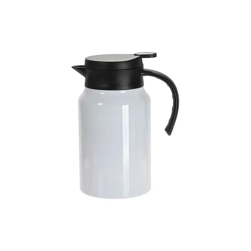 BESTSUB Thermal Jug with Handle and Lid, 1.5 L, white-black