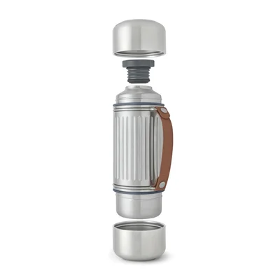 Термос Black+Blum Explorer, с 2 чаши и дръжка, 1 L, инокс