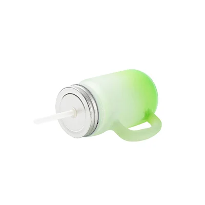 BESTSUB Буркан за сублимация Frosted, зелен, 350ml, с печат