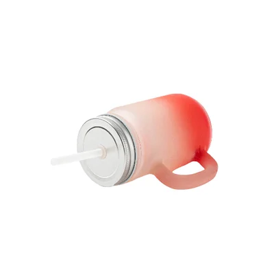 BESTSUB Буркан за сублимация Frosted, червен, 350ml, с печат
