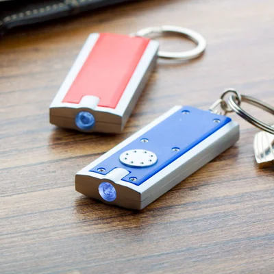 Cool Keychain Industrial, with flashlight, blue