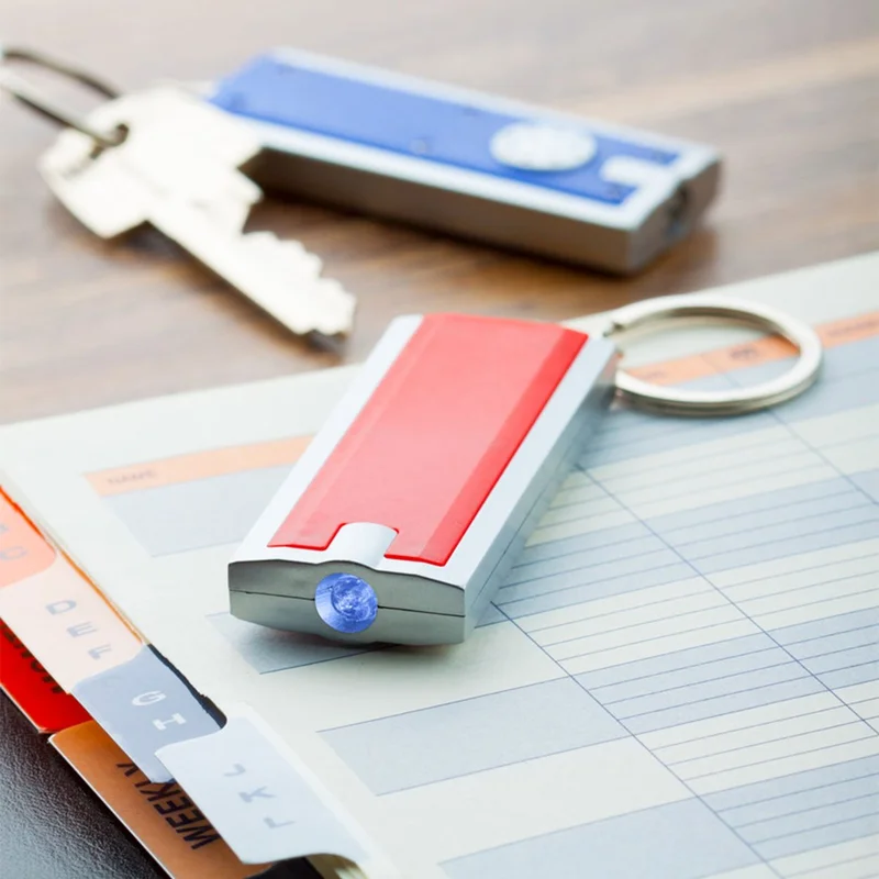 Cool Keychain Industrial, with flashlight, red