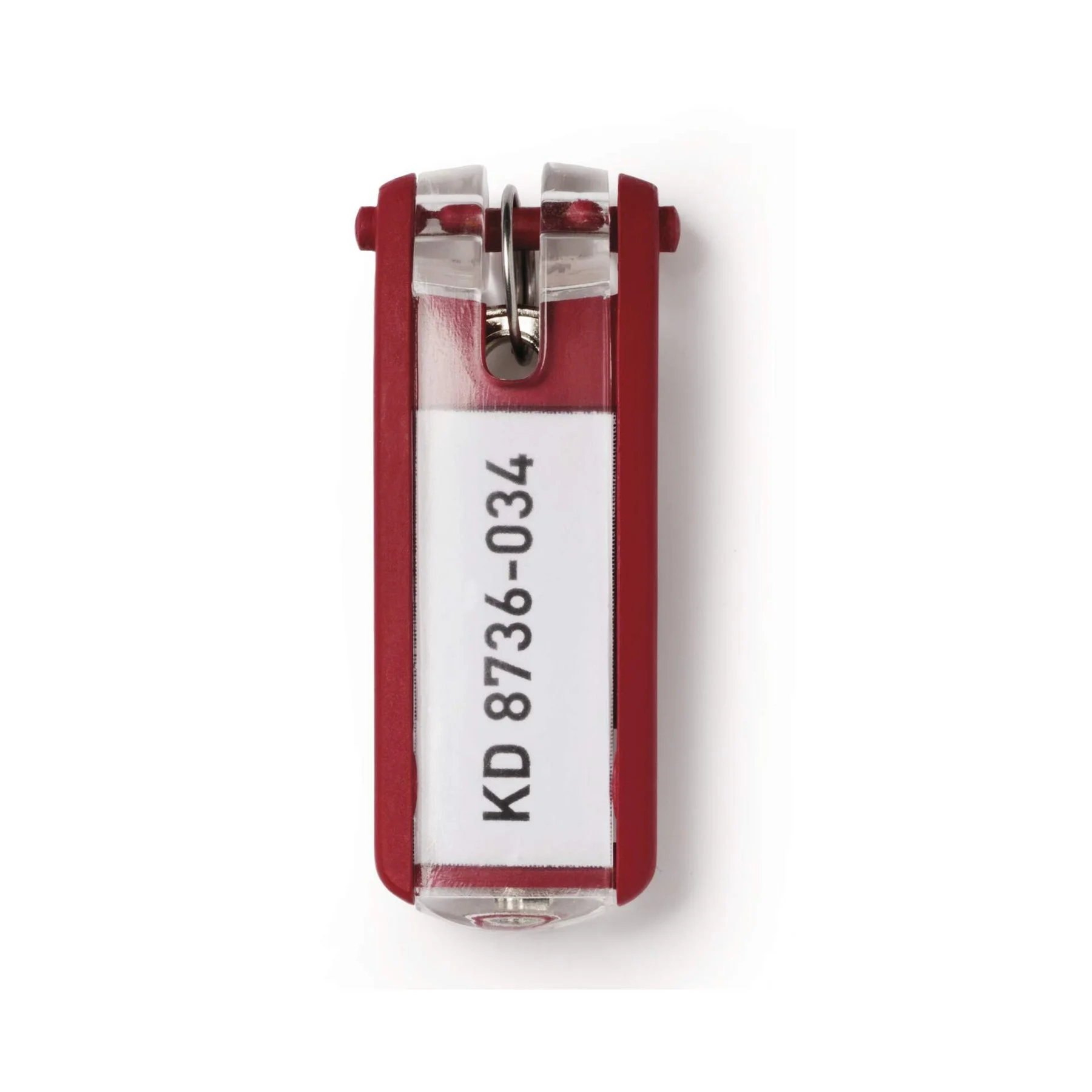 Durable Key Tags, spare, with label, 6 pcs, red
