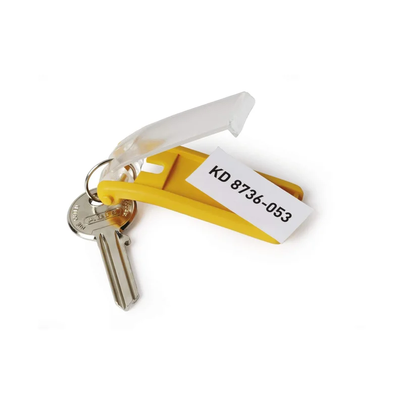 Durable Key Tags, spare, with label, 6 pcs, red