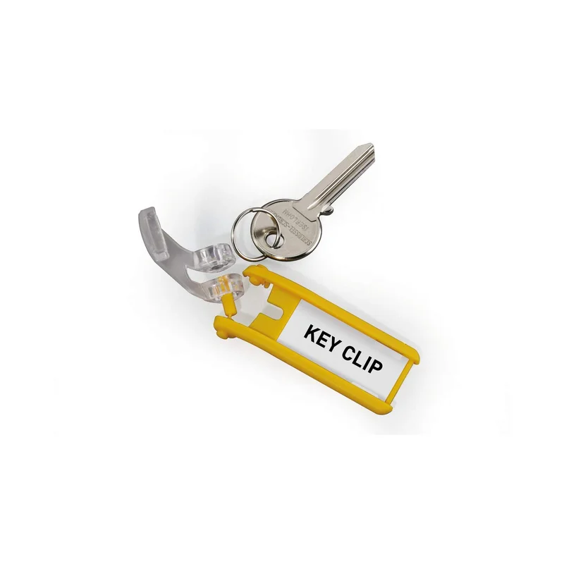 Durable Key Tags, spare, with label, 6 pcs, red