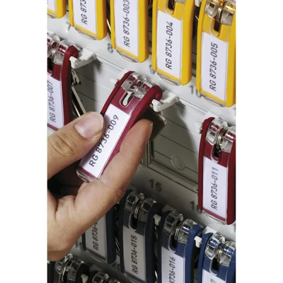 Durable Key Tags, spare, with label, 6 pcs, red