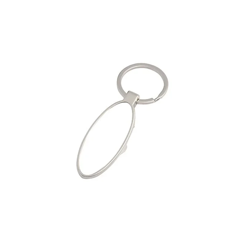 BESTSUB Oval Keychain with Bottle Opener, white