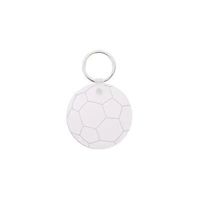 BESTSUB Ключодържател Футболна топка, фазер, диаметър 5.5 cm, бял