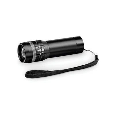 Flashlight Zoomin, aluminum, 3.3 x 10.4 cm, black