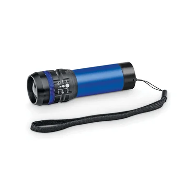 Flashlight Zoomin, aluminum, 3.3 x 10.4 cm, blue