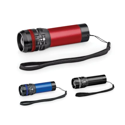 Flashlight Zoomin, aluminum, 3.3 x 10.4 cm, blue