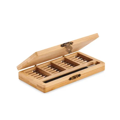More Than Gifts Screwdriver set Bamtool, in bamboo box