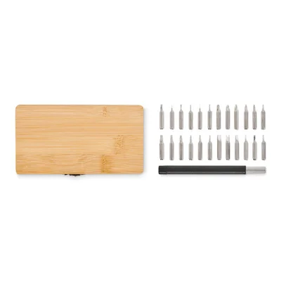 More Than Gifts Screwdriver set Bamtool, in bamboo box