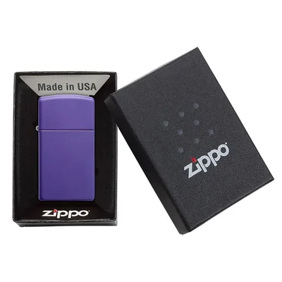 Zippo Lighter 1637 – Slim Purple Matte