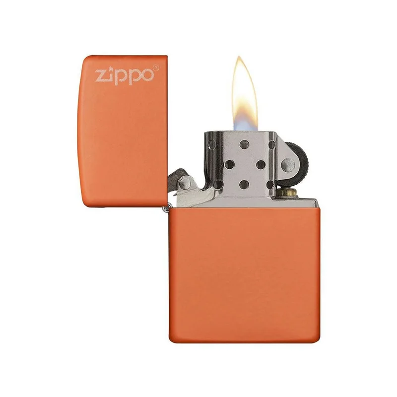 Zippo Lighter 231ZL – Classic Orange Matte Zippo Logo