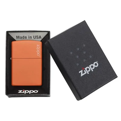 Zippo Lighter 231ZL – Classic Orange Matte Zippo Logo