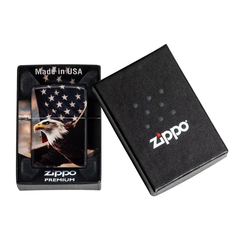 Zippo Lighter 46383 – Eagle USA Flag Design