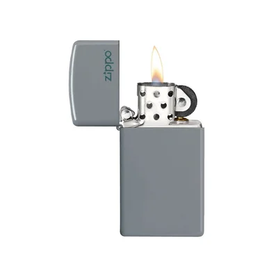 Zippo Lighter 49527ZL – Slim Flat Grey Matte