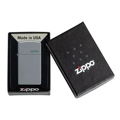 Zippo Lighter 49527ZL – Slim Flat Grey Matte