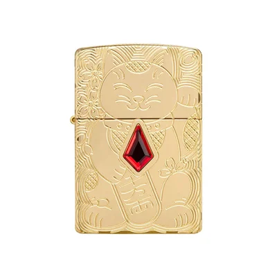 Zippo Lighter 49802 – Lucky Cat Design