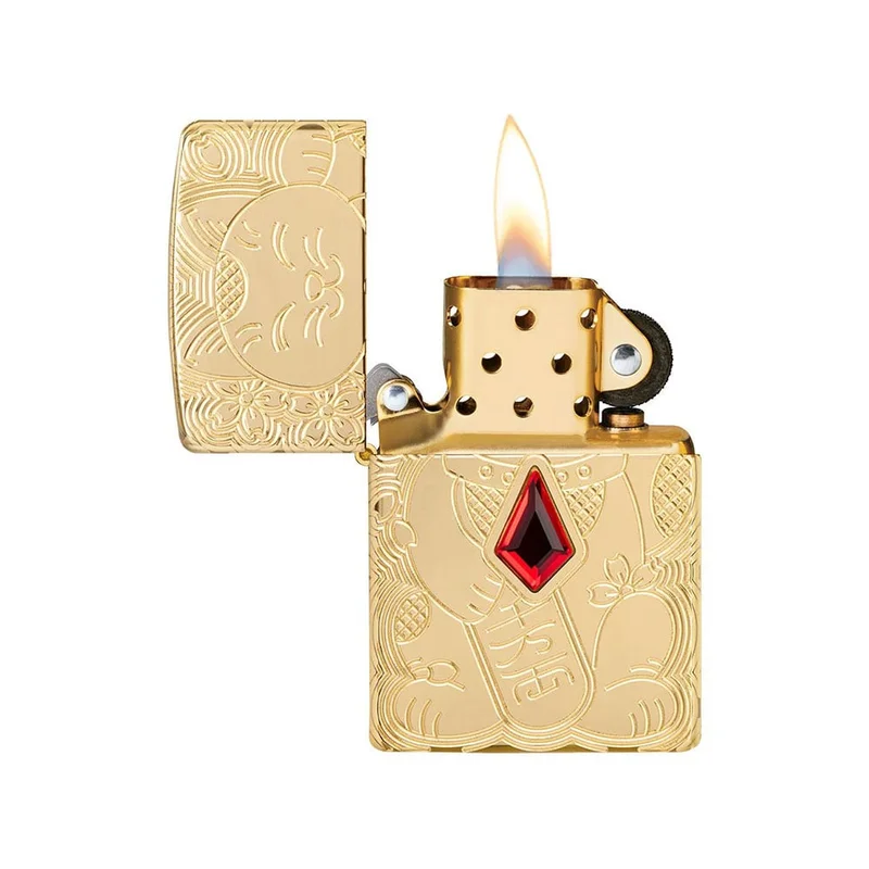 Zippo Lighter 49802 – Lucky Cat Design