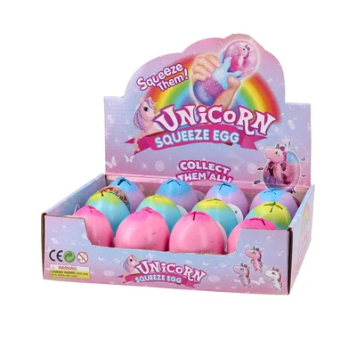 Ozzo Anti-Stress Egg, unicorn, soft, assorted, 1 pc