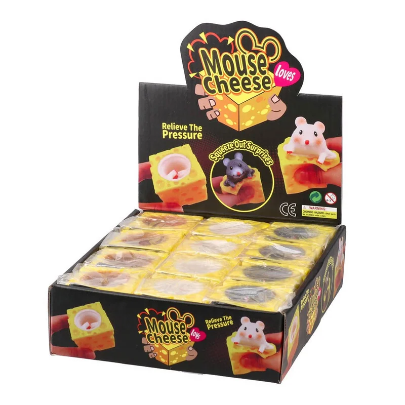 OZZO SQUEEZY ANTI-STRESS MOUSE IN CHEESE ASSORTED